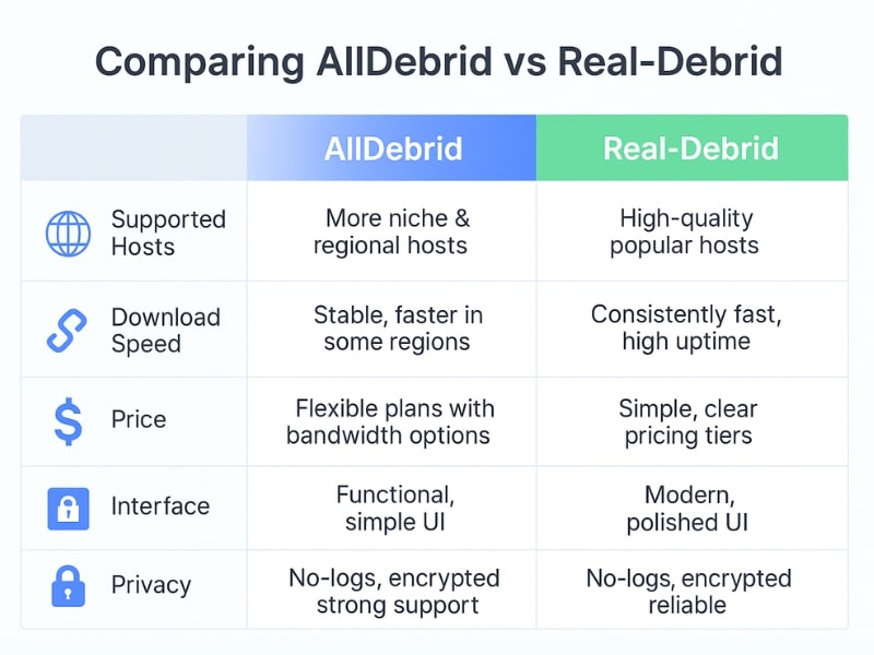 AllDebrid vs Real-Debrid