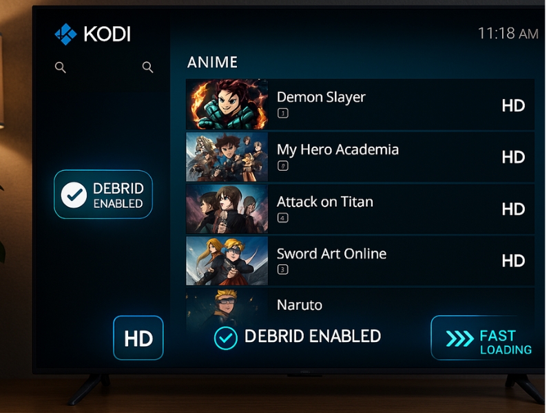Anime on Kodi using Real-Debrid