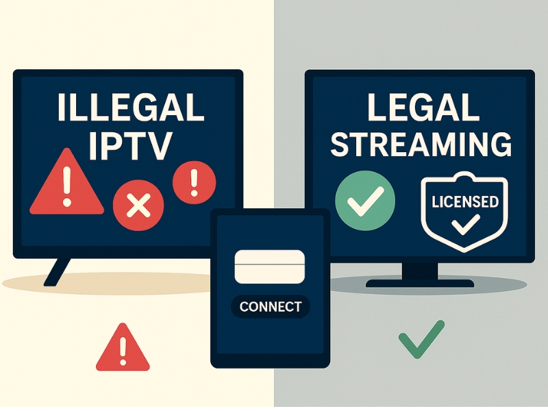 Risks of using unauthorized Xtream Codes versus legal IPTV services