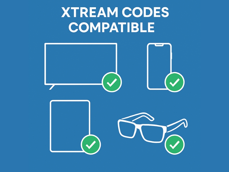 Devices compatible with Xtream Codes IPTV including smart TVs and mobile devices